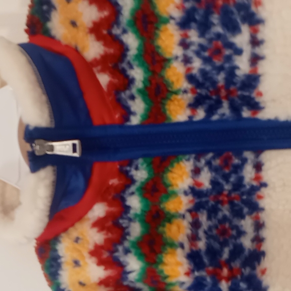 POLO RALPH LAUREN Girls Fair Isle Full-Zip Teddy Fleece Jacket Hard to Find! - Picture 8 of 10